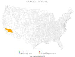 <span class="translation_missing" title="translation missing: en.medium.untitled.map_image_of, page_name: Idionotus tehachapi Hebard 1934">Map Image Of</span>