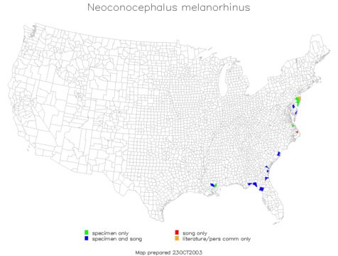 <span class="translation_missing" title="translation missing: fr.medium.untitled.map_image_of, page_name: Neoconocephalus melanorhinus (Rehn, J. A. G. &amp; Hebard 1907)">Map Image Of</span>